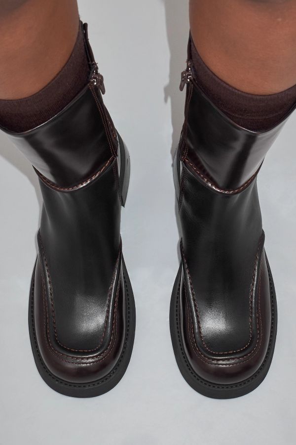Miista Inne Boots Brown Brush Off Leather