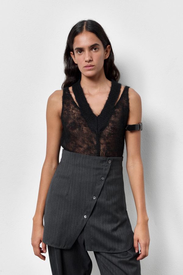 miista Julyetah Top Black Mohair Blend