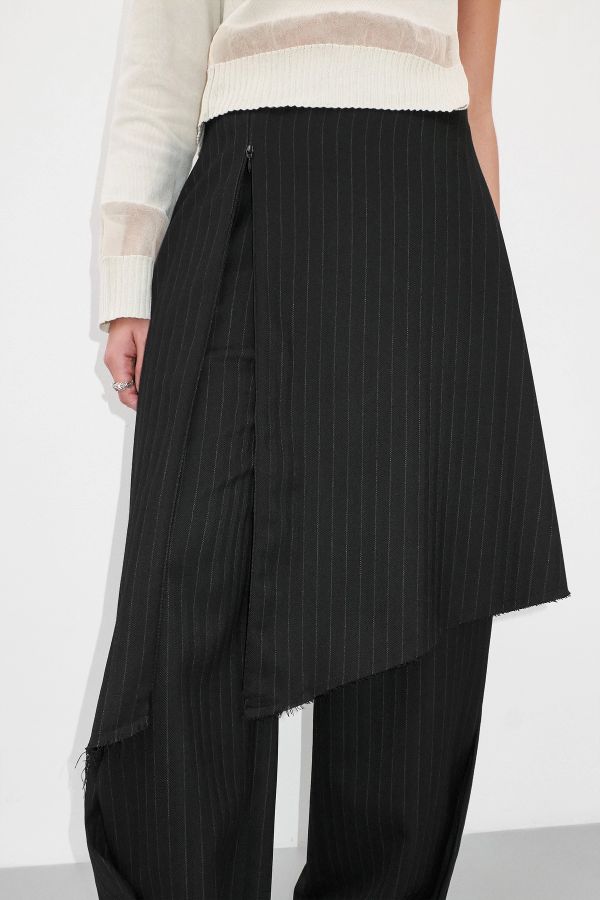 Miista Kaia Skirt Black Pinstripe Asymetrical