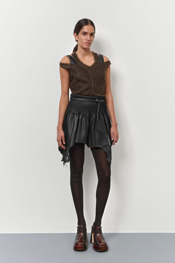 Miista Kalika Skirt Black Nappa Leather
