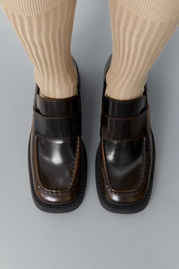Miista Karina Loafers Brown Brush Off Leather