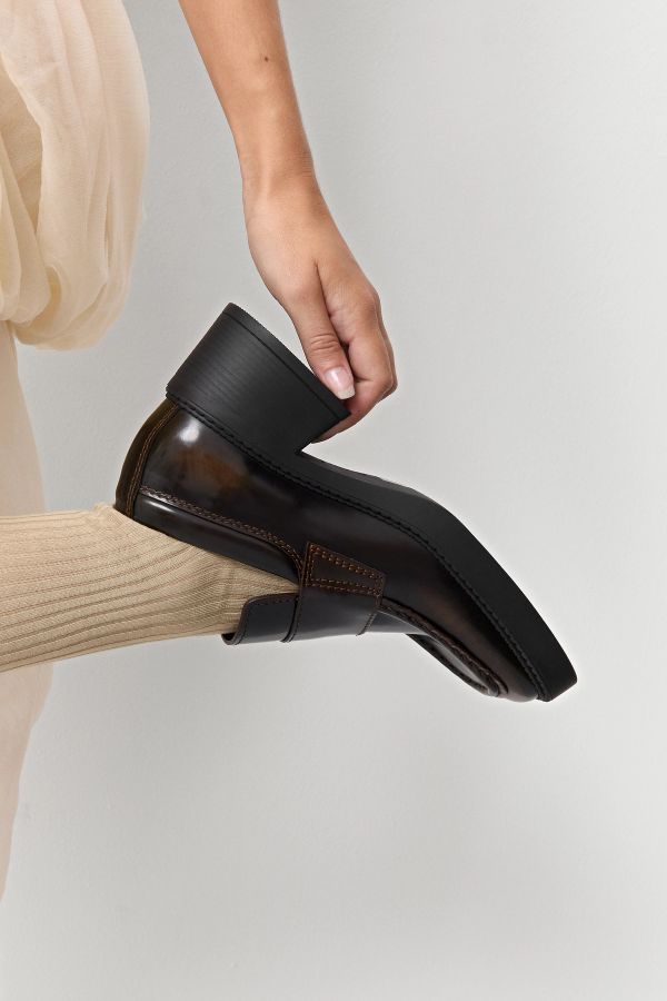 Miista Karina Loafers Brown Brush Off Leather