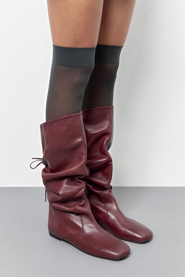 Miista Karola Boots Burgundy Soft Nappa Leather
