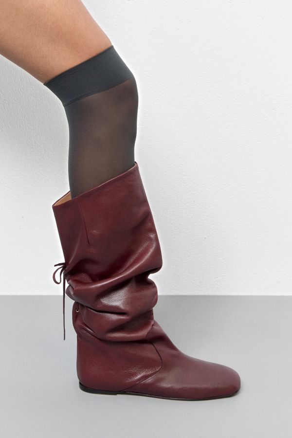 Miista Karola Boots Burgundy Soft Nappa Leather