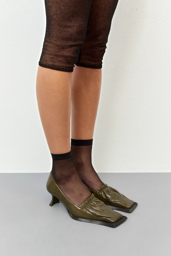 miista Kika Courts Khaki Crinkled Patent Leather