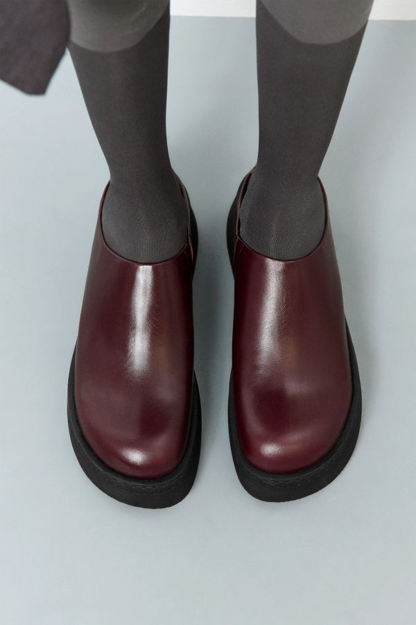 Miista Kristi Mules Burgundy Polished Leather