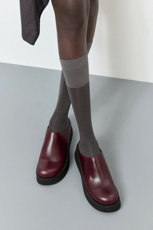 Miista Kristi Mules Burgundy Polished Leather