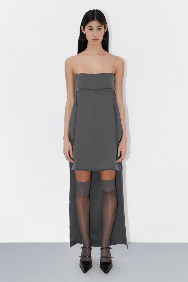 miista Lara Dress Mulifunctional Grey Satin