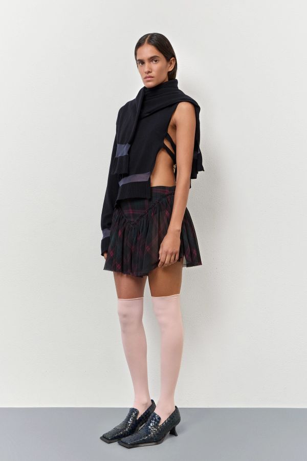 miista Layna Skirt Burgundy Check