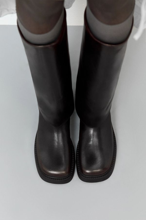 Miista Leala Boots Brown Brushed Leather