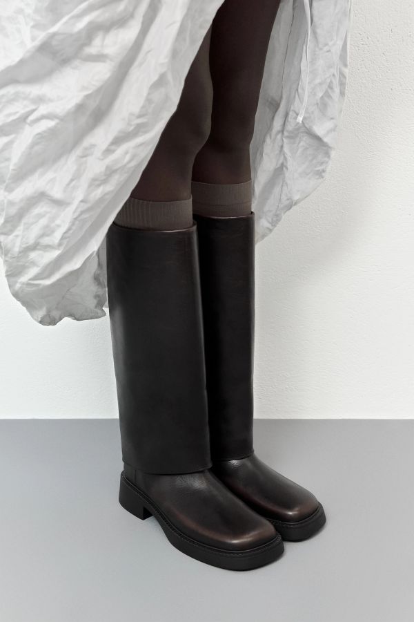 miista Leala Boots Brown Brushed Leather