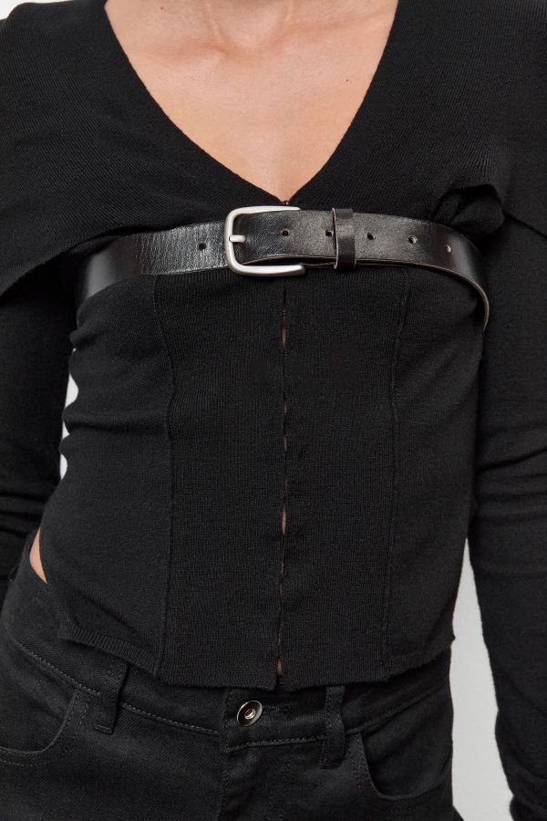 Miista Letha Hooded Top Black Viscose