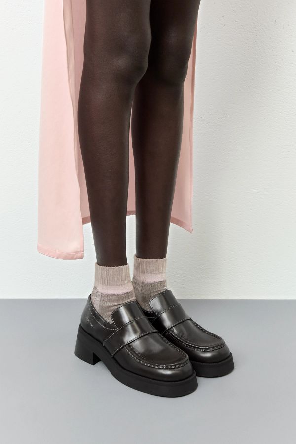 miista Lib Loafers Black Brush Off Leather