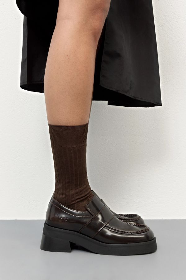 Miista Lib Loafers Brown Brush Off Leather