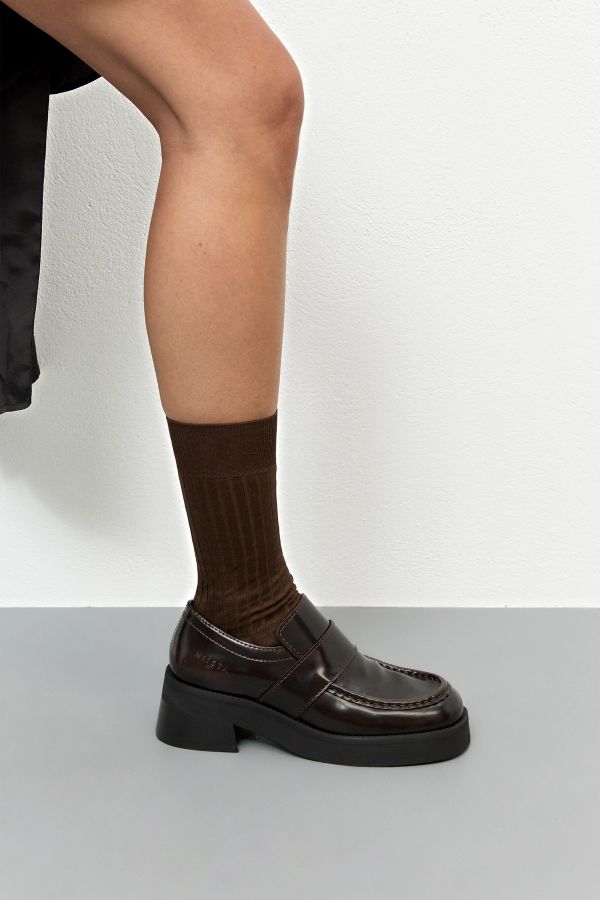 Miista Lib Loafers Brown Brush Off Leather