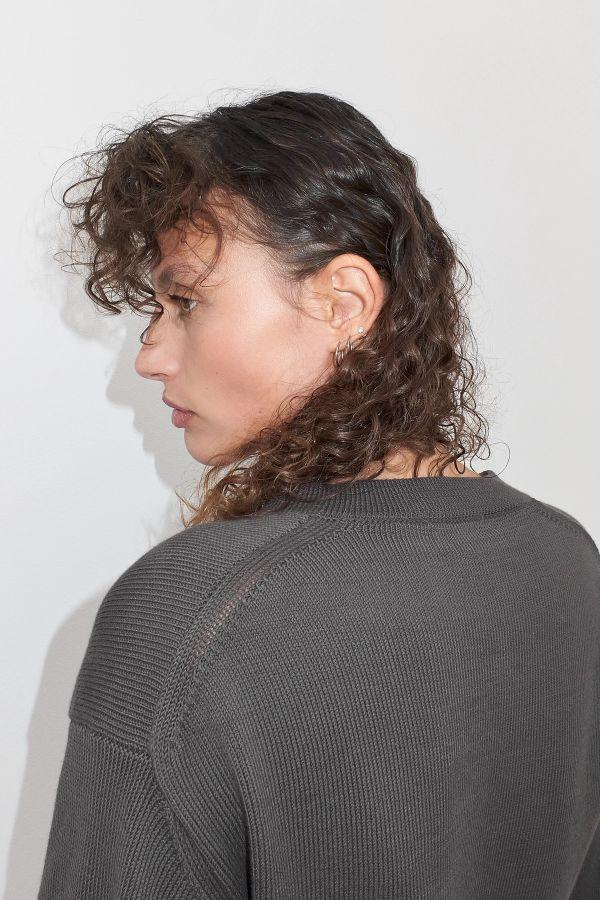 Miista Lilyana Jumper Grey Distressed Cotton