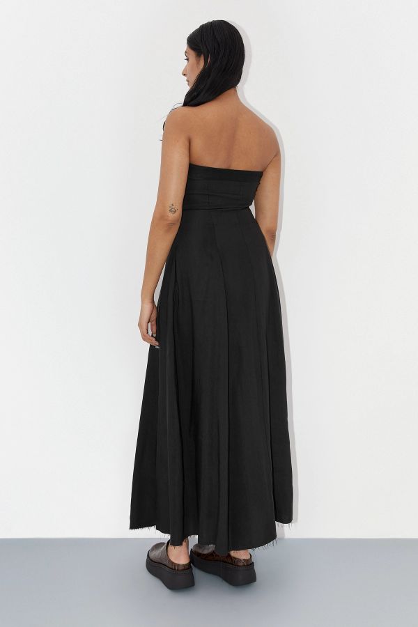 Miista Lin Dress Black Cotton Blend