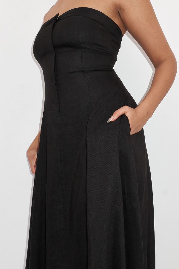 Miista Lin Dress Black Cotton Blend