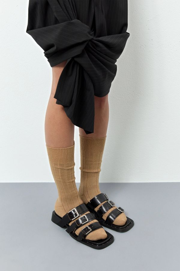 miista Lordette Sandals Black Leather