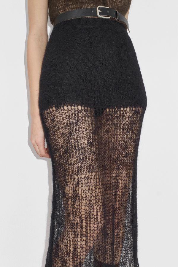 miista Lydia Skirt Black Mohair