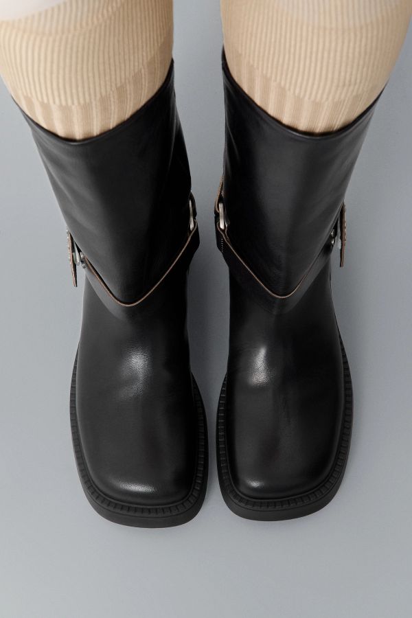 Miista Maitea Boots Black Brushed Leather