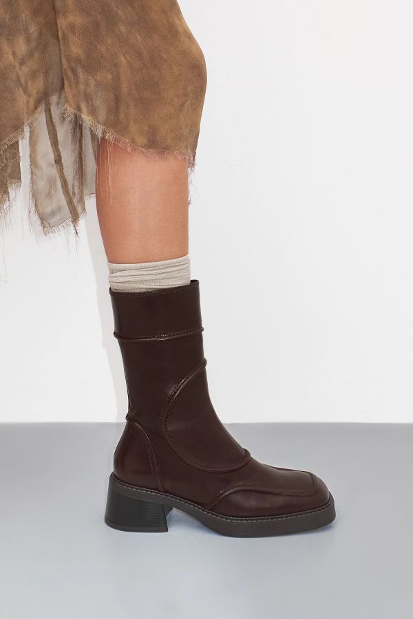 Miista Malene Boots Brown Polished Leather