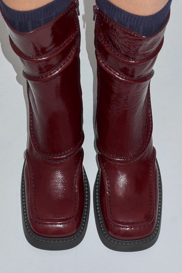 Miista Malene Boots Burgundy Patent Leather