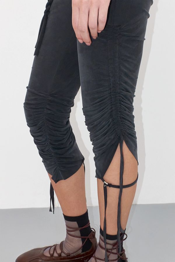 Miista Malina Trousers Washed Black Cupro