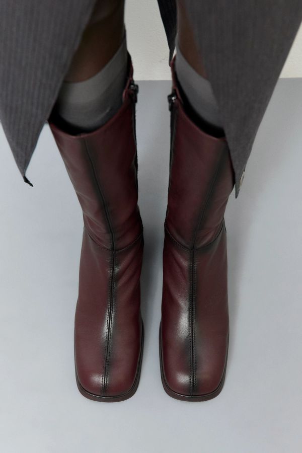 Miista Maple Boots Burgundy Brush-Off Leather