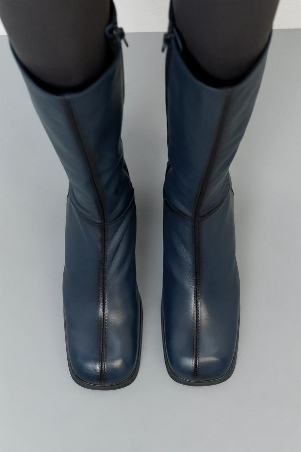 Miista Maple Boots Navy Brushed Leather