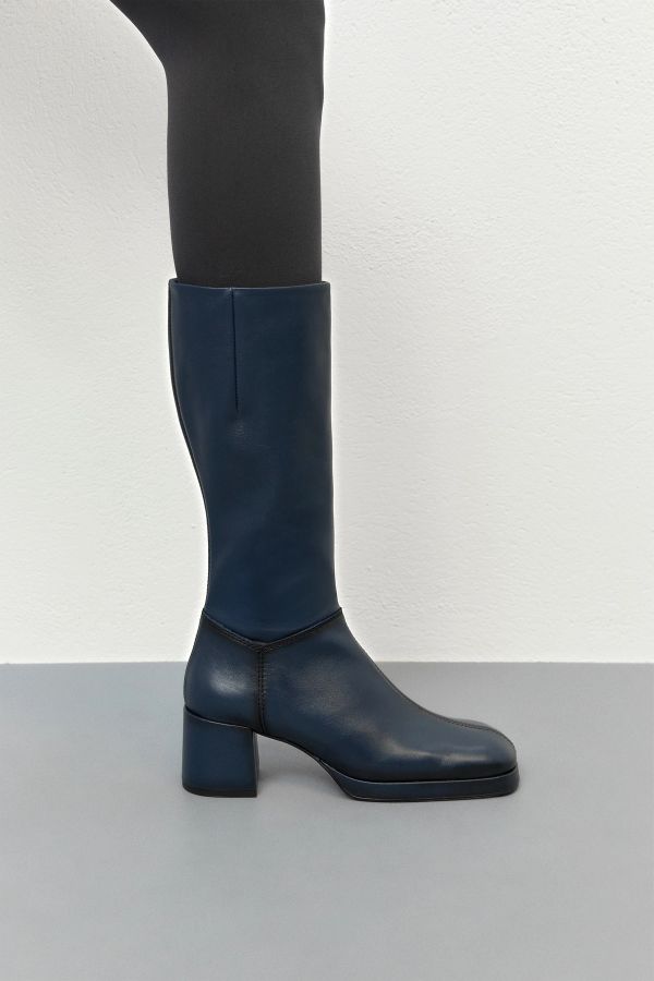 miista Maple Boots Navy Brushed Leather