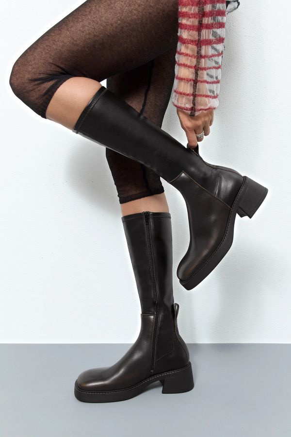 Miista Margrit Boots Brown Brushed Stretch Leather