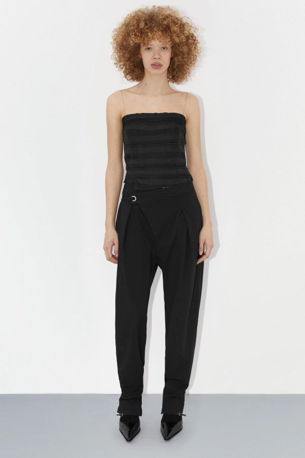 Miista Maryam Blouse Black Pleated