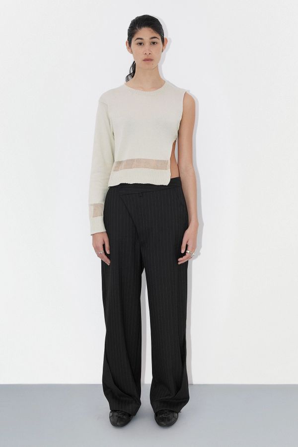 Miista Metis Trousers Black Pinstriped