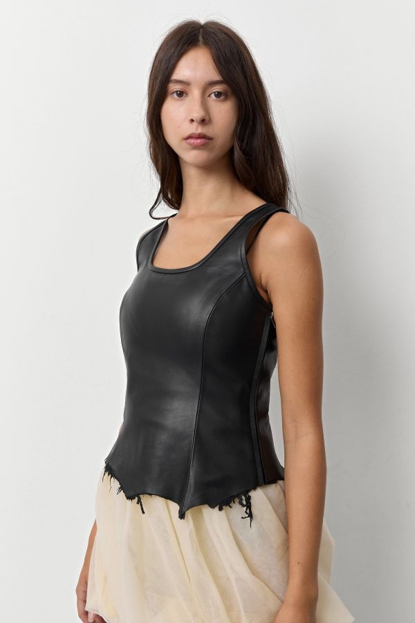 miista Neda Top Black Nappa Leather