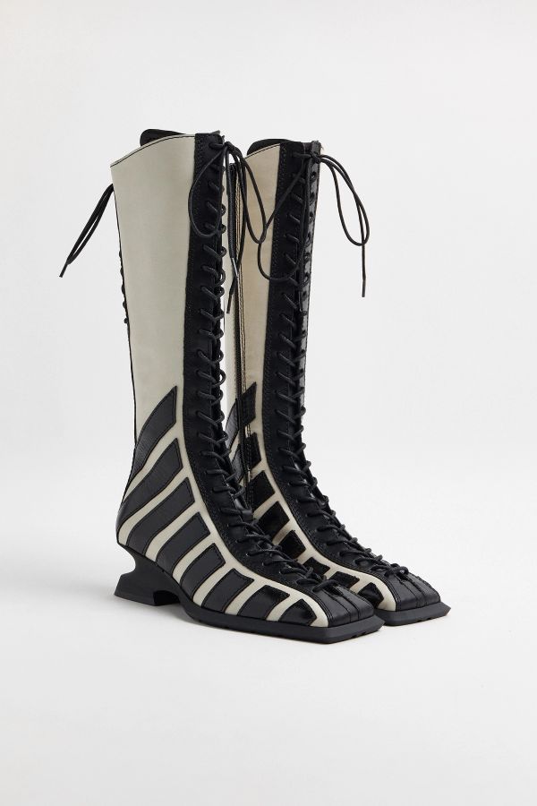 Miista Nelly Boots Black Cream Leather