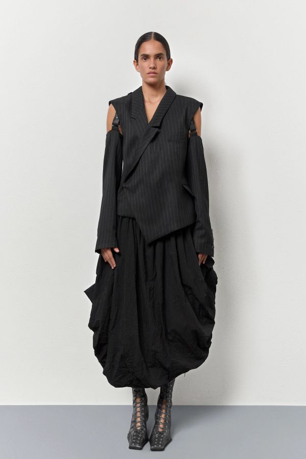 miista Nereida Blazer Black Pinstripe Belt