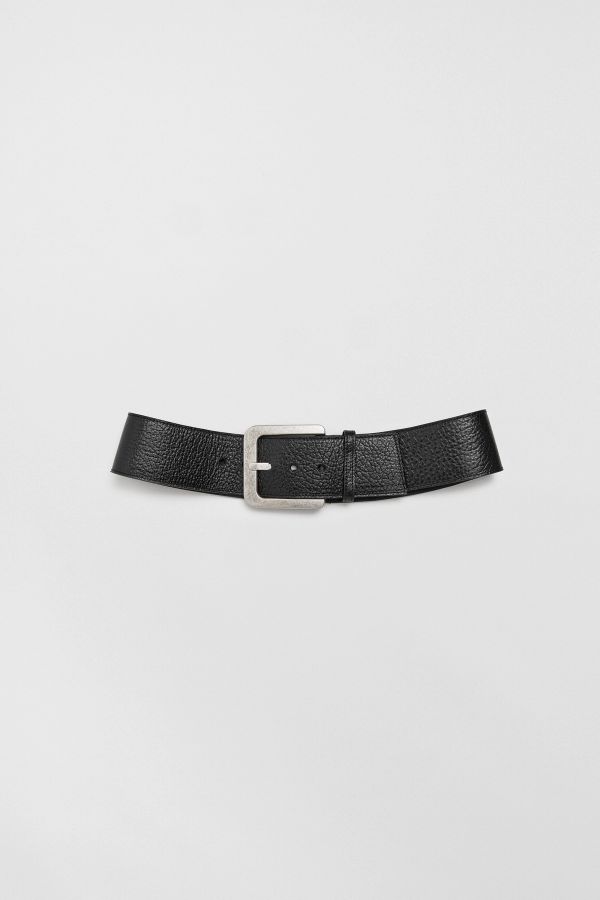 Miista New Erika Belt Black Grainy Leather