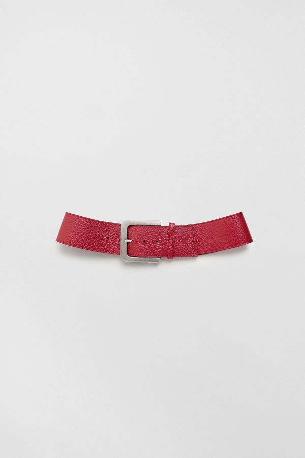 miista New Erika Belt Coral Grainy Leather
