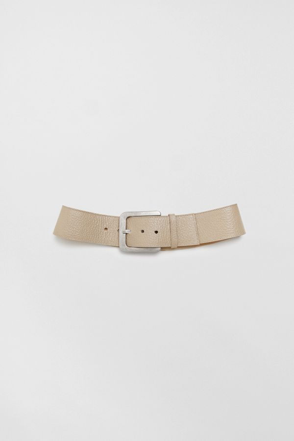 Miista New Erika Belt Cream Grainy Leather