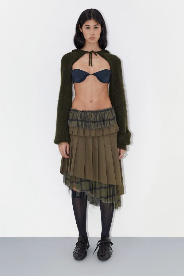 Miista Nivi Sleeve Khaki Mohair Hooded