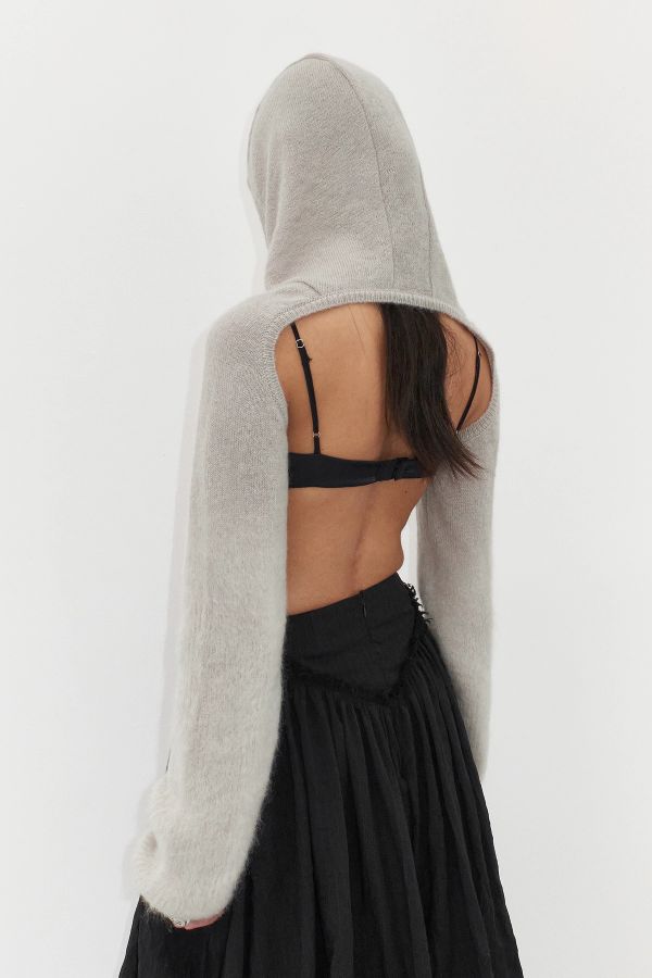 Miista Nivi Sleeves Pearl Mohair Hooded