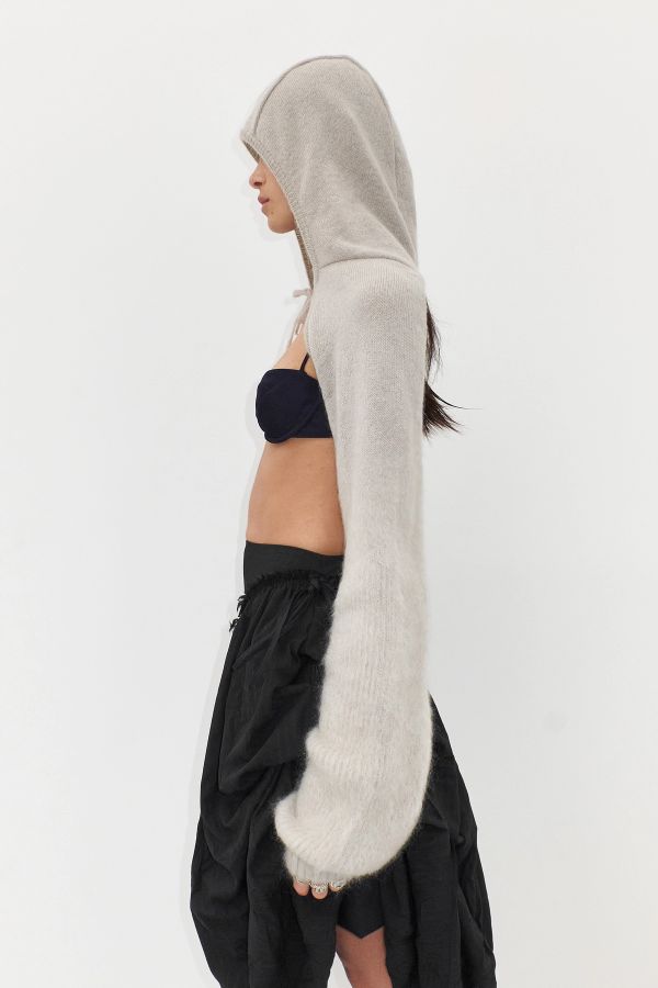 Miista Nivi Sleeves Pearl Mohair Hooded