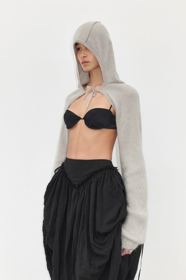 miista Nivi Sleeves Pearl Mohair Hooded