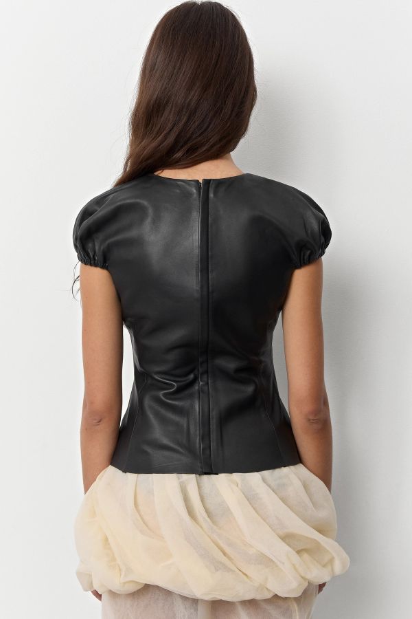 Miista Norai Top Black Nappa Leather