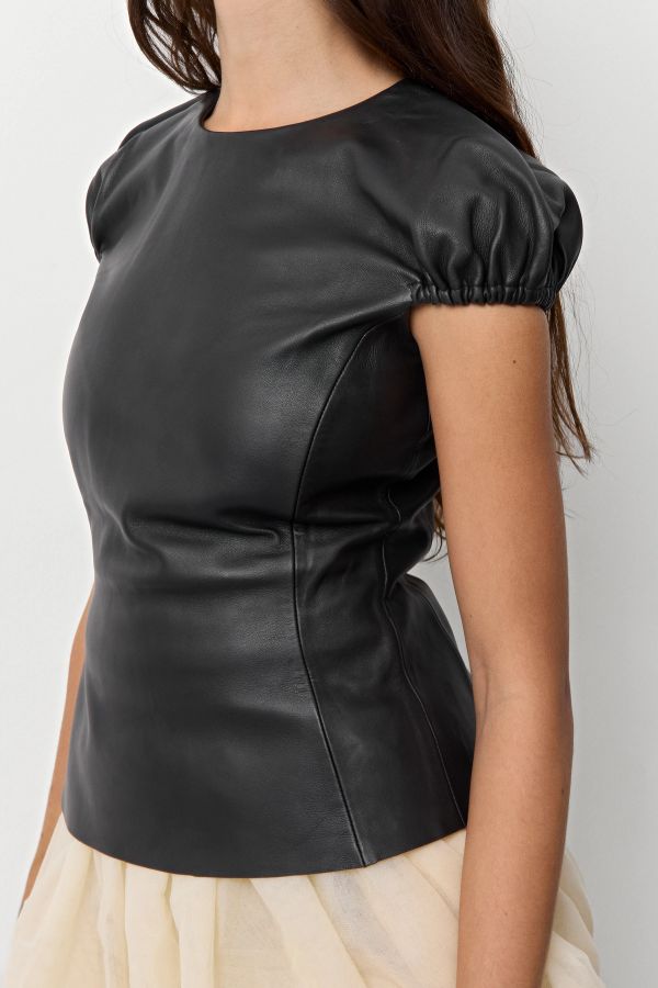 Miista Norai Top Black Nappa Leather