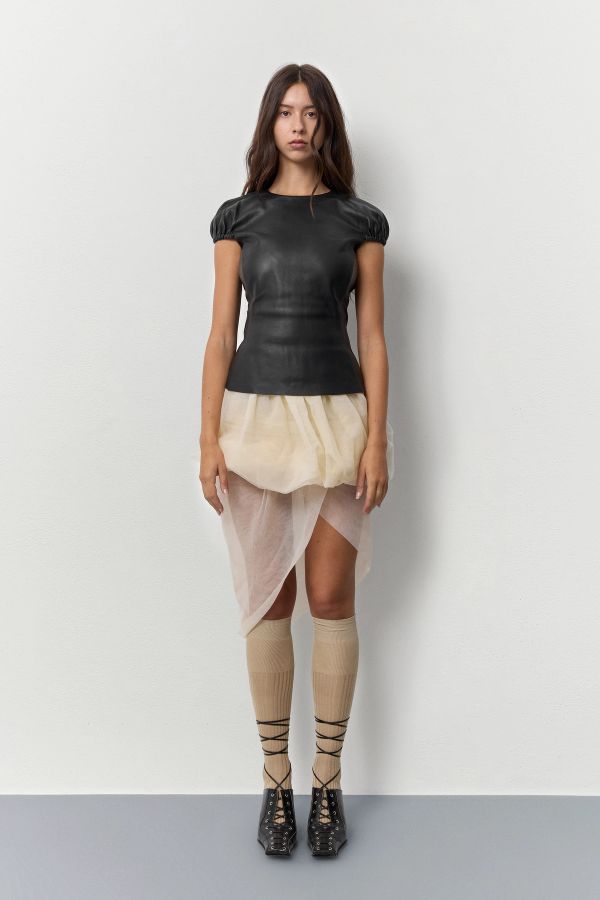 Miista Norai Top Black Nappa Leather