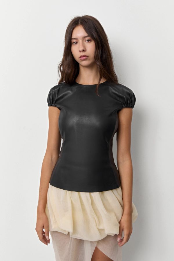 miista Norai Top Black Nappa Leather
