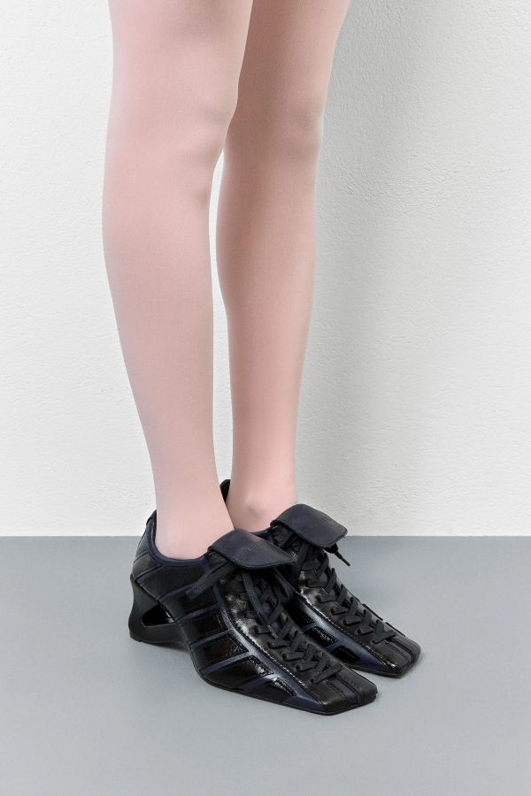 Miista Noura Sneakers Navy Black Leather