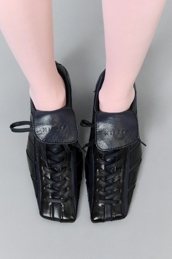 Miista Noura Sneakers Navy Black Leather